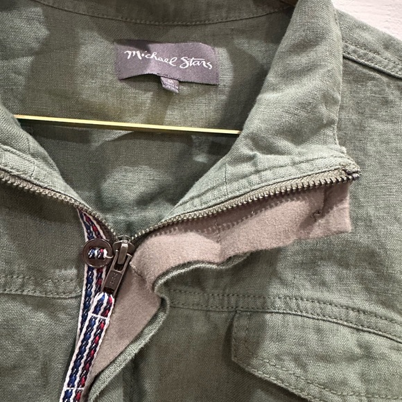 Micheal Stars 100%linen Utility Jacket. Coastal, East Coast, Minimalist - Picture 7 of 13